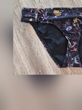 Title Nine Holy Grail Floral Black Bikini Bottoms